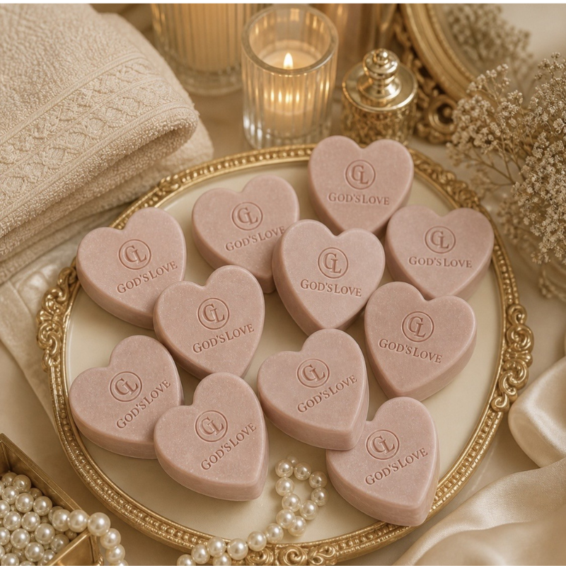 Jabón Corazón Perla Rosada